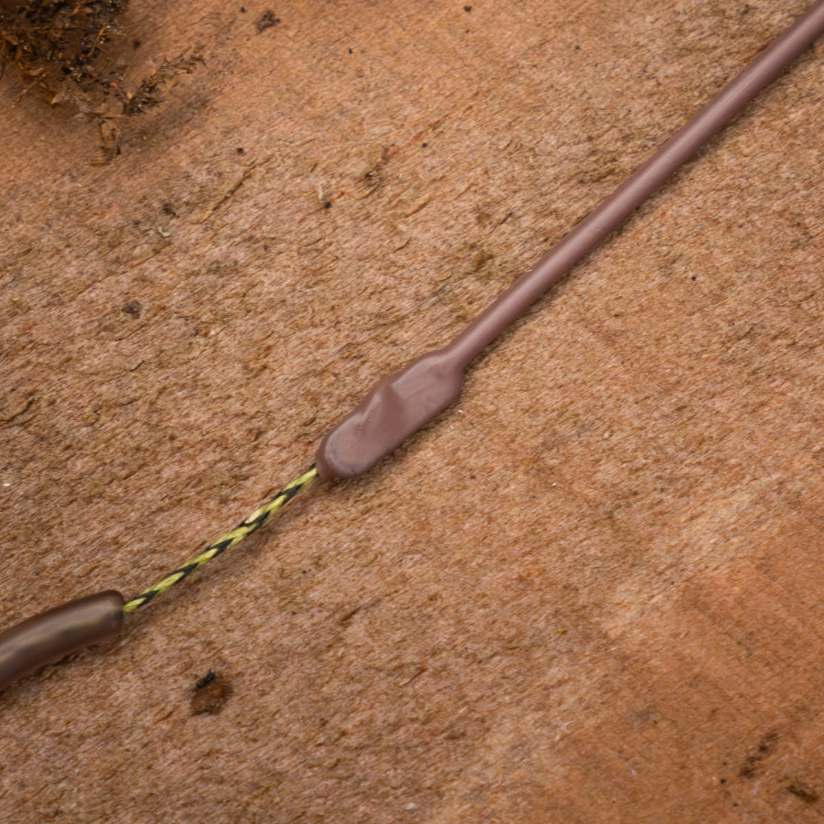 PB Products Bungee Multi Rig size 4 (SKU 25116), close-up of the hooklink where the braid leaves the sleeve